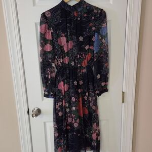 VTG Hanae Mori Flower Print Dress